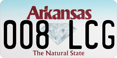 AR license plate 008LCG