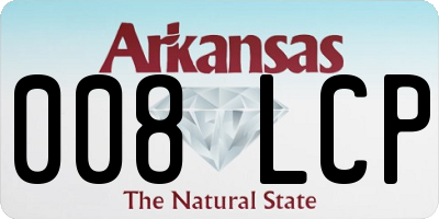 AR license plate 008LCP