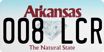 AR license plate 008LCR