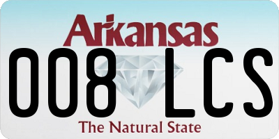 AR license plate 008LCS