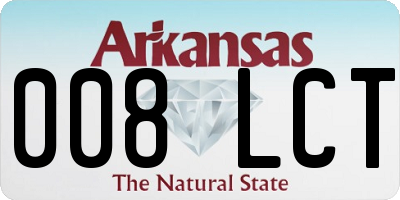 AR license plate 008LCT