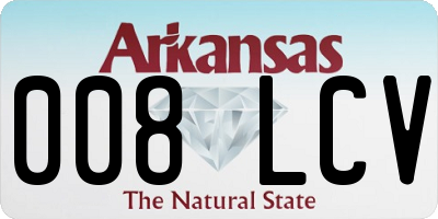 AR license plate 008LCV