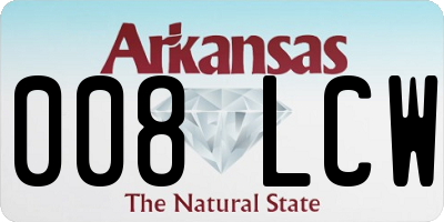 AR license plate 008LCW