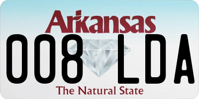 AR license plate 008LDA