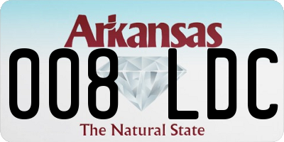 AR license plate 008LDC