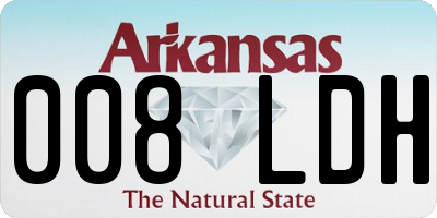 AR license plate 008LDH