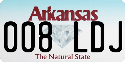 AR license plate 008LDJ