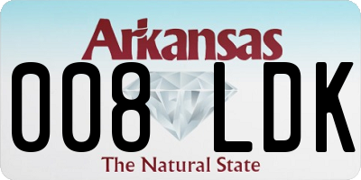 AR license plate 008LDK