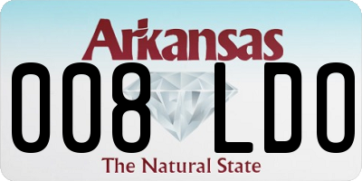 AR license plate 008LDO