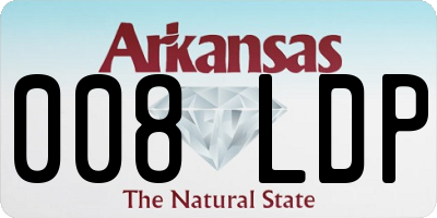 AR license plate 008LDP