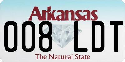 AR license plate 008LDT