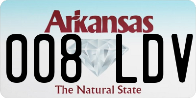 AR license plate 008LDV