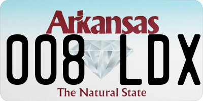 AR license plate 008LDX