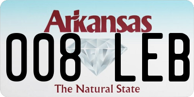 AR license plate 008LEB