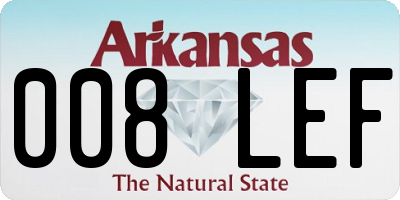 AR license plate 008LEF