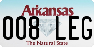 AR license plate 008LEG