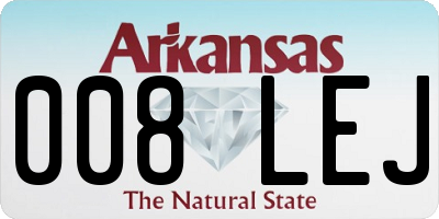 AR license plate 008LEJ