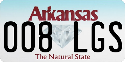AR license plate 008LGS