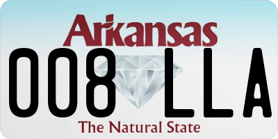 AR license plate 008LLA