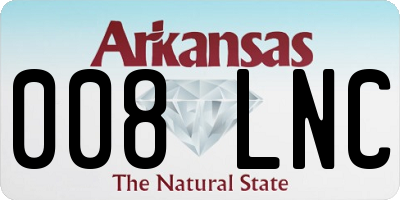 AR license plate 008LNC