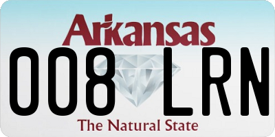 AR license plate 008LRN