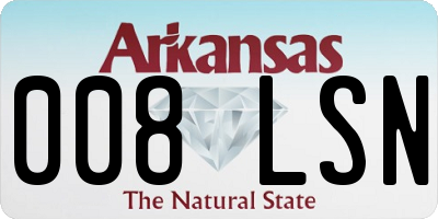AR license plate 008LSN