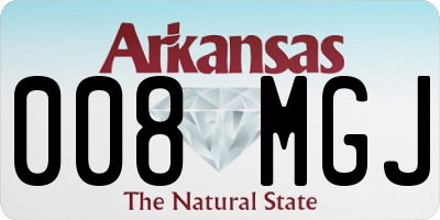 AR license plate 008MGJ