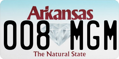 AR license plate 008MGM