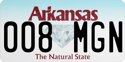 AR license plate 008MGN