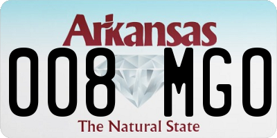 AR license plate 008MGO