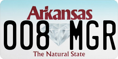 AR license plate 008MGR