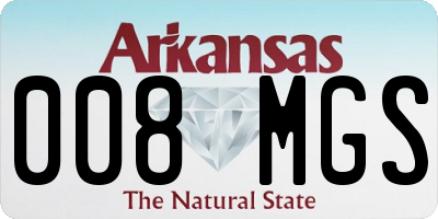 AR license plate 008MGS