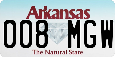 AR license plate 008MGW