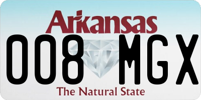 AR license plate 008MGX