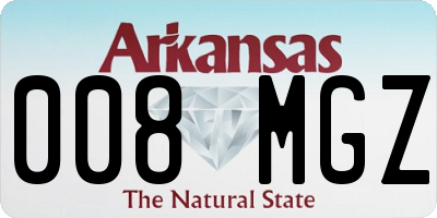 AR license plate 008MGZ