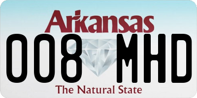 AR license plate 008MHD