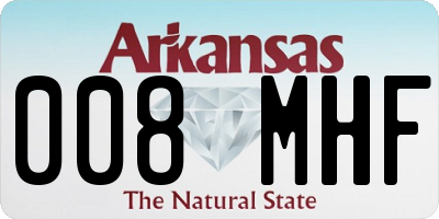 AR license plate 008MHF