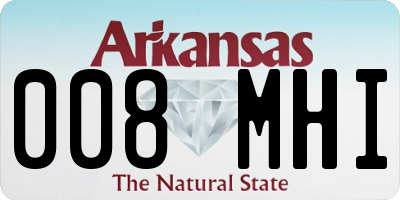AR license plate 008MHI