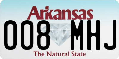 AR license plate 008MHJ