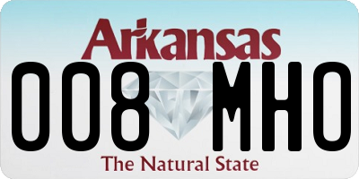 AR license plate 008MHO