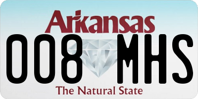 AR license plate 008MHS