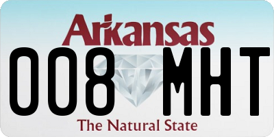 AR license plate 008MHT