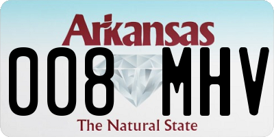 AR license plate 008MHV