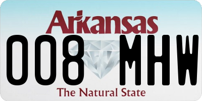 AR license plate 008MHW