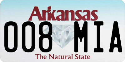 AR license plate 008MIA