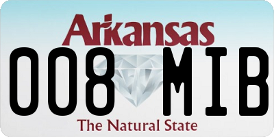 AR license plate 008MIB