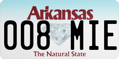AR license plate 008MIE