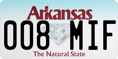 AR license plate 008MIF