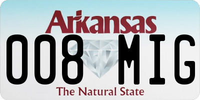 AR license plate 008MIG