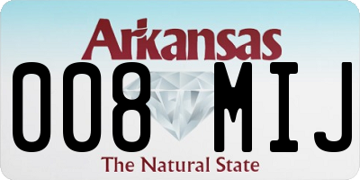 AR license plate 008MIJ